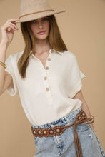 Load image into Gallery viewer, Half Button Linen Blend Shirt