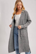 Load image into Gallery viewer, Charcoal Open Front Cardigan