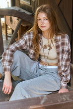 Load image into Gallery viewer, Plaid Boxy Long Sleeve Shirt