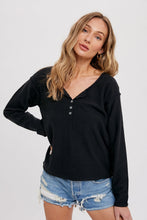 Load image into Gallery viewer, Casual Henley Top BluIvy