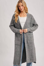 Load image into Gallery viewer, Charcoal Open Front Cardigan