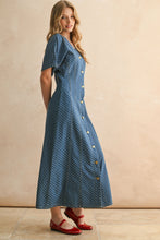 Load image into Gallery viewer, Denim Polka Dot Dress Miou Muse