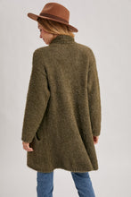 Load image into Gallery viewer, Olive Draped Collar Cardigan BluIvy