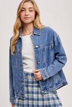 Load image into Gallery viewer, Oversized Denim Jacket