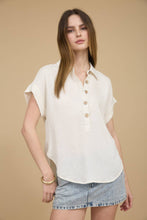 Load image into Gallery viewer, Half Button Linen Blend Shirt