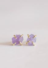 Load image into Gallery viewer, Gemstone Prong - Amethyst - Gold Earrings
