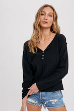 Load image into Gallery viewer, Casual Henley Top BluIvy