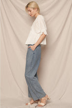 Load image into Gallery viewer, Puff Sleeve V-Neck Eyelet Blouse