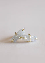 Load image into Gallery viewer, Druzy Bar - White - Gold Earrings
