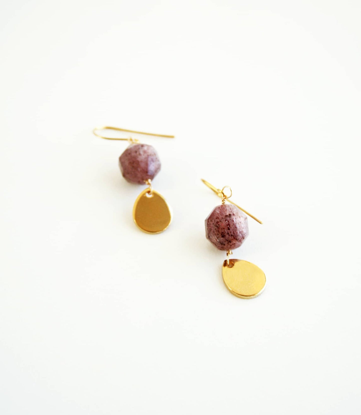 Strawberry Petal Earrings | Pink Drop Earrings