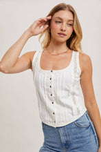 Load image into Gallery viewer, Button Down Square Neck Tank Top