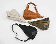 Load image into Gallery viewer, Cognac Hippie Handcrafted Leather Sling Bag