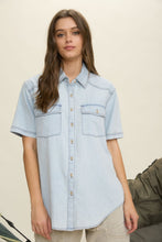 Load image into Gallery viewer, Light Denim Shirt Blu Pepper