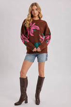Load image into Gallery viewer, Textured Floral Pullover Sweater