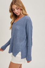 Load image into Gallery viewer, Denim Sheer Loose-Fit Pullover