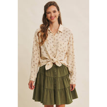 Load image into Gallery viewer, Olive Ruffle Mini Skirt