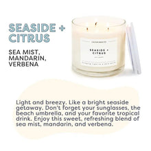 Load image into Gallery viewer, 14.9 oz Seaside & Citrus Calyan Candle Calyan Wax Co