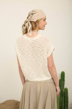 Load image into Gallery viewer, Lace Up Neck Crochet Top