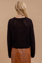 Load image into Gallery viewer, Crewneck Crochet Knit Sweater