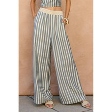 Load image into Gallery viewer, Saltwater Stripe Decorative Knit Waist Pants