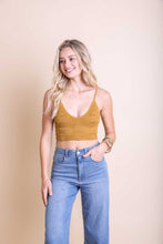 Load image into Gallery viewer, Mustard Padded V-Neck Brami Leto Accessories