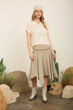 Load image into Gallery viewer, Lace Up Neck Crochet Top