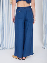 Load image into Gallery viewer, Dark Chambray Wide Leg Pants