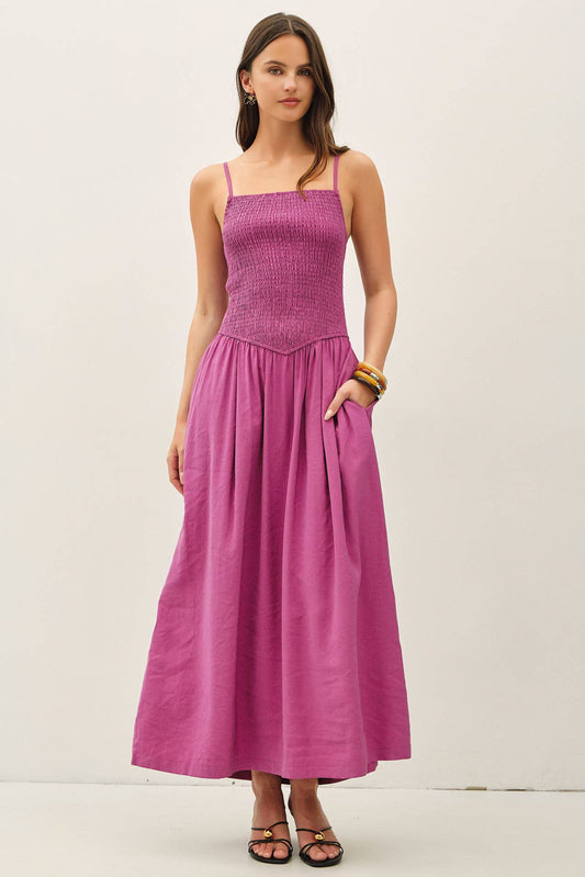 Mulberry Drop Waist Midi