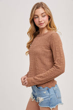 Load image into Gallery viewer, Pointelle Knit Sweater Top