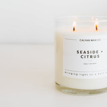 Load image into Gallery viewer, 8.8 oz Seaside & Citrus Calyan Candle Calyan Wax Co