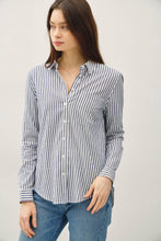 Load image into Gallery viewer, Striped Long Sleeve Collared Button Up