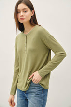 Load image into Gallery viewer, Buttery Soft Henley Top