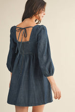 Load image into Gallery viewer, Square Neck Denim Dress