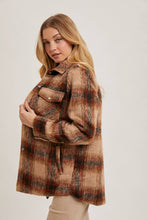 Load image into Gallery viewer, BRUSHED FLANNEL BUTTON DOWN SHACKET