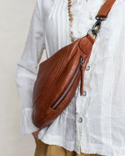 Load image into Gallery viewer, Black Callie Handcrafted Leather Sling/Crossbody Bags Latico Leather