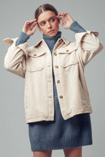 Load image into Gallery viewer, Oversized Sherpa Lined Corduroy Shacket