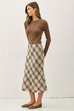 Load image into Gallery viewer, Ruther Plaid Midi Skirt Be Cool
