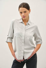 Load image into Gallery viewer, Tencel Rolled Cuff Button Up Blouse