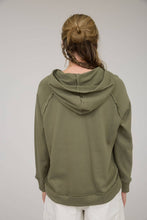 Load image into Gallery viewer, Olive V-Neck Hoodie