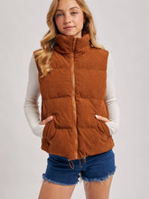 Load image into Gallery viewer, Camel Corduroy Vest BluIvy