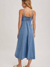 Load image into Gallery viewer, Denim Midi Dress BluIvy