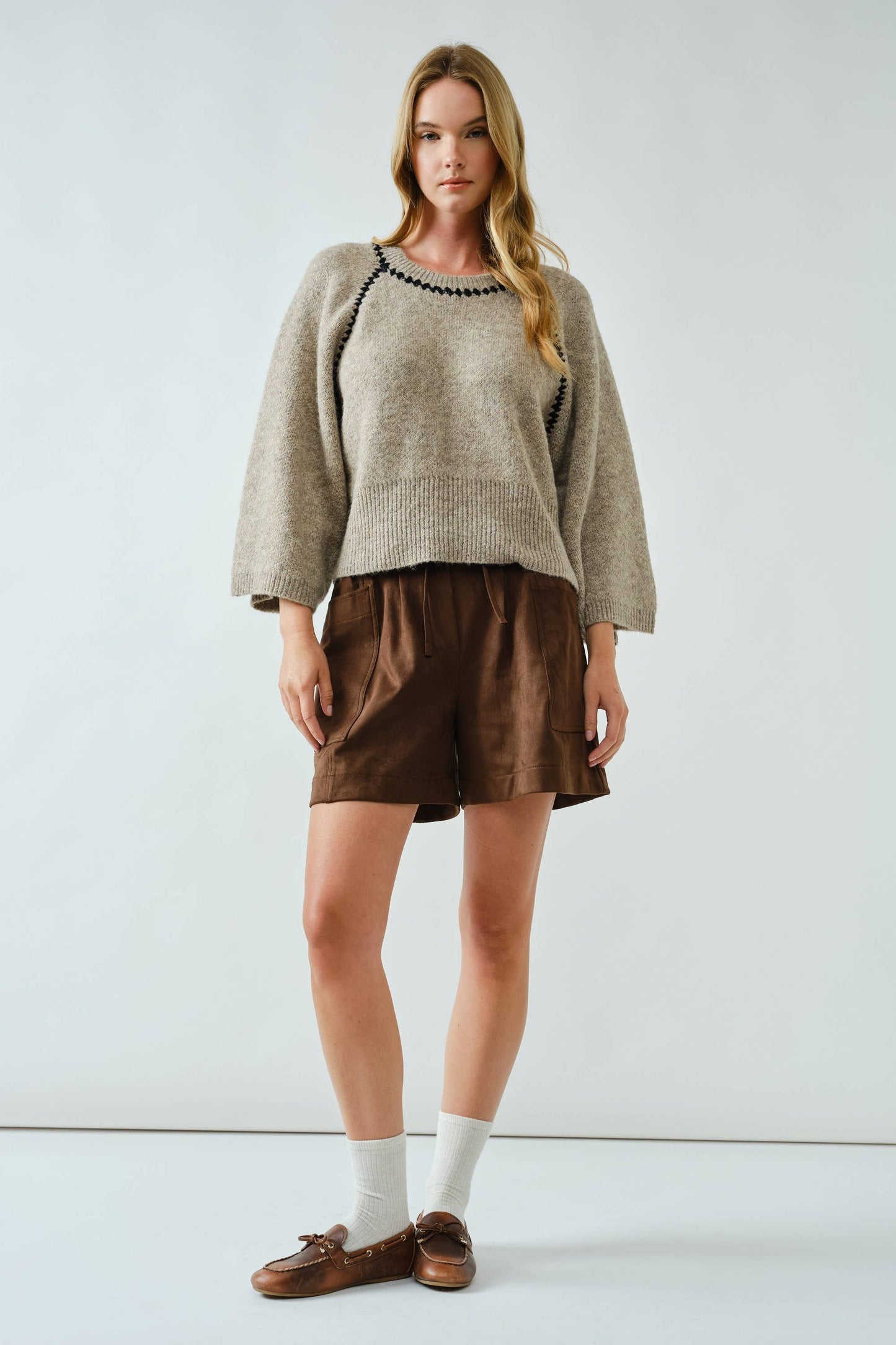 Zig Zag Contrast Fall Sweater