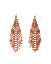 Load image into Gallery viewer, Beaded Handwoven Taos Fringe Earrings