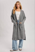 Load image into Gallery viewer, Charcoal Open Front Cardigan