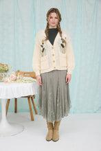 Load image into Gallery viewer, Floral Embroidered Cardigan Sweater