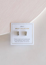 Load image into Gallery viewer, Druzy Bar - Silver - Gold Earrings