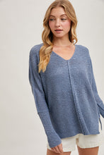 Load image into Gallery viewer, Denim Sheer Loose-Fit Pullover 
