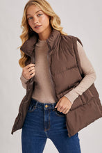 Load image into Gallery viewer, FUNNEL NECK COLLAR QUILTED PUFFER VEST
