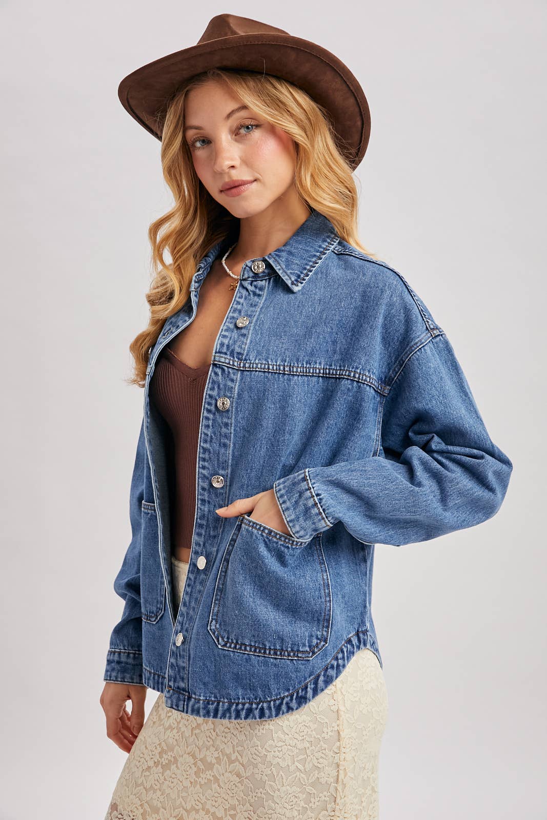 Oversized Denim Shacket 