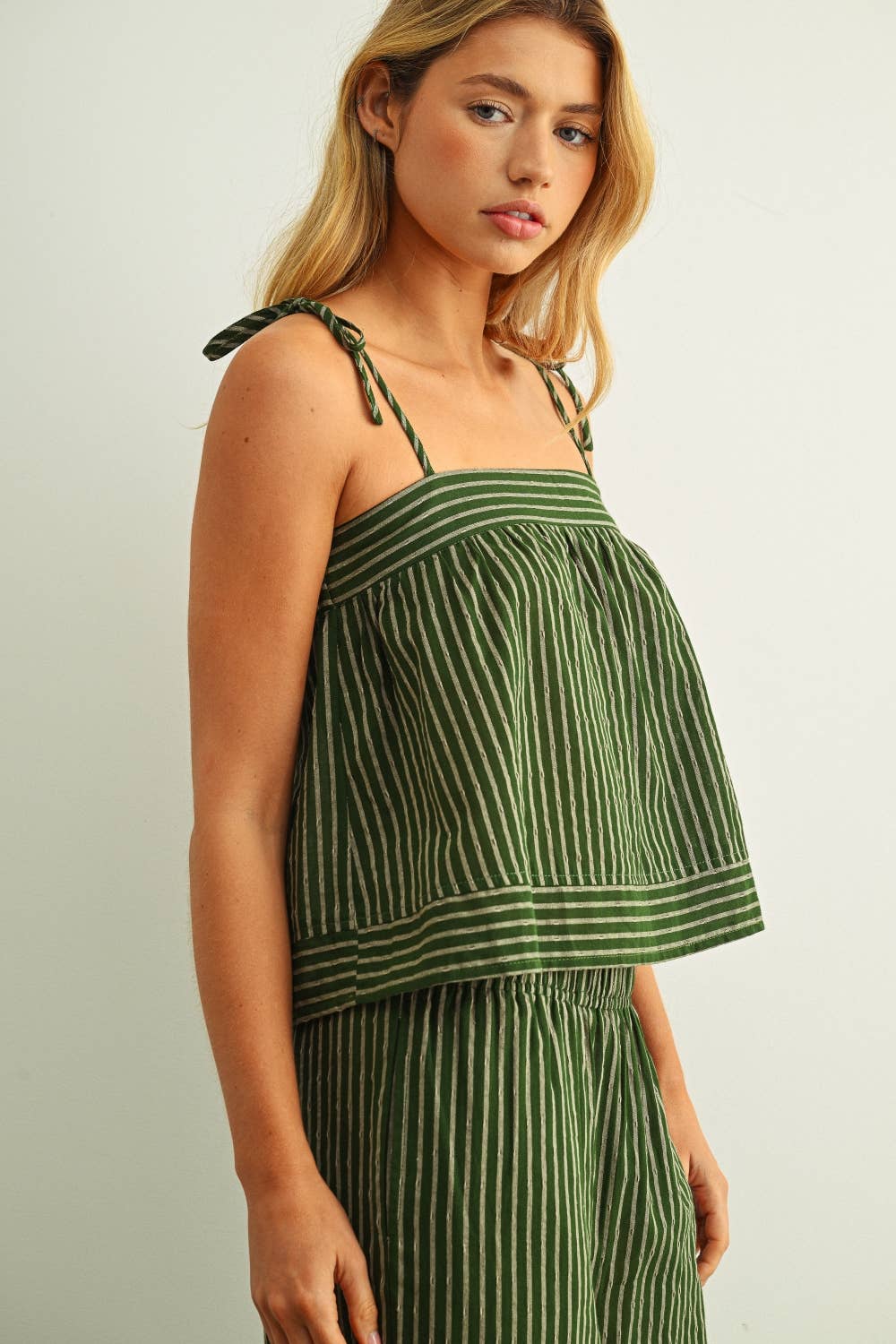Striped Spaghetti Strap Tank 